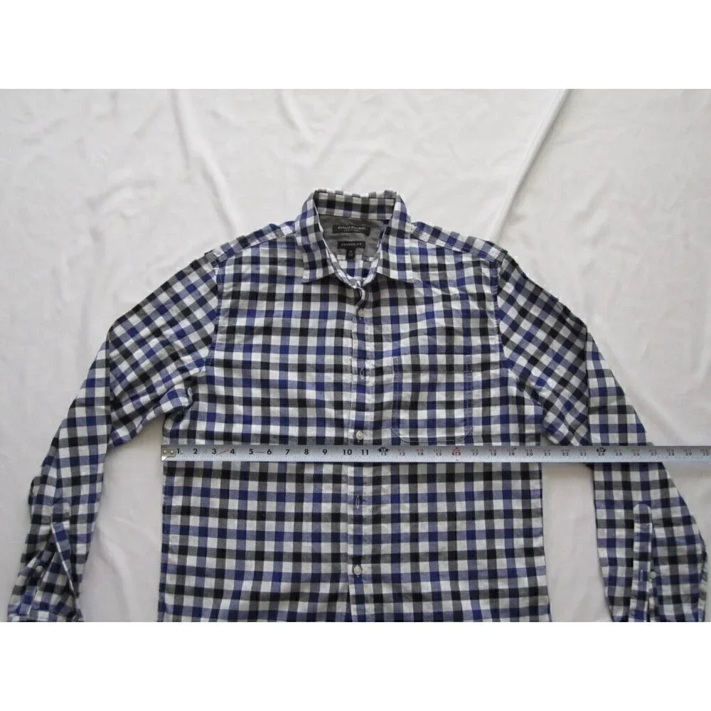 Men's  Banana Republic Lux Flannel Camden Fit Button Up Shirt Sz M (MT100)